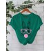 Female Glasses Rabbit Print