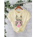 Female Glasses Rabbit Print