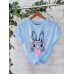 Female Glasses Rabbit Print