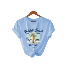 Hawaii surfing loose short sleeved round neck Hawaii surfing loose short sleeved round neck