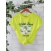 Hawaii surfing loose short sleeved round neck