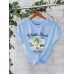 Hawaii surfing loose short sleeved round neck