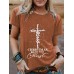 CHRISTMAS Pattern New Round Neck Loose Short Sleeve