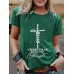CHRISTMAS Pattern New Round Neck Loose Short Sleeve