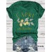 CAPRI Lemon Printed New Round Neck Loose Short Sleeve