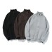 Solid Color Semi-High Neck  Open Front Clean Fit  Cardigan Sweater 