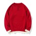 Button Henley Mock Two-Piece Round Neck Loose Pullover Sweater