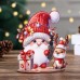 Christmas Cartoon Wooden House DIY Assembly Decorative Item, 3D Puzzle Painting Craft Gift
