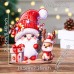 Christmas Cartoon Wooden House DIY Assembly Decorative Item, 3D Puzzle Painting Craft Gift