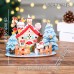 Christmas Cartoon Wooden House DIY Assembly Decorative Item, 3D Puzzle Painting Craft Gift