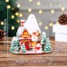 Christmas Cartoon Wooden House DIY Assembly Decorative Item, 3D Puzzle Painting Craft Gift