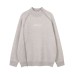 Original High Street Streetwear Cool Dual-Zipper Decorative Design Stand Collar  Lazy Style Sweater