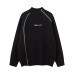 Original High Street Streetwear Cool Dual-Zipper Decorative Design Stand Collar  Lazy Style Sweater