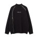 Original High Street Streetwear Cool Dual-Zipper Decorative Design Stand Collar  Lazy Style Sweater