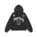 Street Hip-Hop Racing Style Distressed Washed Hoodie Unisex Loose Casual Zip-Up Cardigan Jacket
