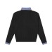 Street Vintage Two-Piece Spliced Turn-Down Collar Knitwear for Men and Women, Loose College Style, Warm Couple Knitwear