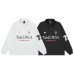 Vintage Letter Print Polo Neck Long Sleeve T-Shirt Men's Casual Couple Loose Versatile Top