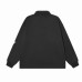 Vintage Letter Print Polo Neck Long Sleeve T-Shirt Men's Casual Couple Loose Versatile Top