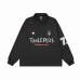 Vintage Letter Print Polo Neck Long Sleeve T-Shirt Men's Casual Couple Loose Versatile Top