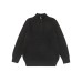Solid Color Half-Zip Knit Sweater Men's Loose Fit  Sweater