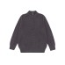 Solid Color Half-Zip Knit Sweater Men's Loose Fit  Sweater