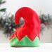 Christmas Elf Hat, Red and Green Plush Elf Style Hat with Bell, Holiday Party Headwear