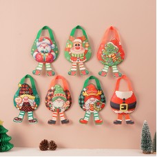 New Christmas Decoration Candy Bag, Faceless Old Man Dwarf Gift Bag, Children's Non-Woven Fabric Gift Bag with Handle