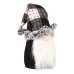 New Christmas Decoration Creative Black and White Checkered Beard Faceless Doll Ornament Faceless Old Man Doll