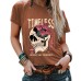TIMELESS Rose Skull Printed Short Sleeve