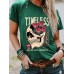 TIMELESS Rose Skull Printed Short Sleeve