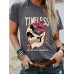 TIMELESS Rose Skull Printed Short Sleeve