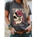 TIMELESS Rose Skull Printed Short Sleeve