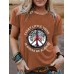 EVWRY Colorful Tree Printed Short Sleeve