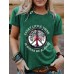 EVWRY Colorful Tree Printed Short Sleeve