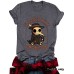 PLAGUED WITH Crow Round Neck Loose Short Sleeve