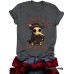 PLAGUED WITH Crow Round Neck Loose Short Sleeve