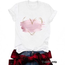 Pink heart-shaped printed top Pink heart-shaped printed top