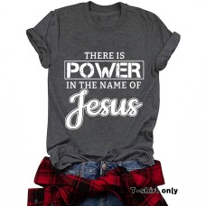 THE IS POWER Letter Short Sleeve