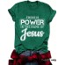 THE IS POWER Letter Short Sleeve