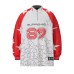 Vintage Polo Collar Half-Zip Long Sleeve T-Shirt Men Loose Casual Color-Blocked Embroidered Printed Streetwear Top Women