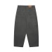 Distressed Pleated Loose Wide-Leg Workwear Trousers