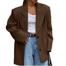 Luxury loose casual lazy style suit jacket for women