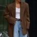 Luxury loose casual lazy style suit jacket for women