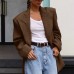 Luxury loose casual lazy style suit jacket for women