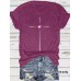 Cross heart printed round neck loose short sleeved shirt