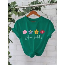 New floral printed short sleeves