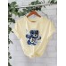 T-shirt with USD bear print
