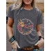 T-shirt BE Kind Pattern Printing