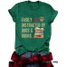 T-shirt with EASILY DISTRACTED pattern for women