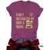 T-shirt with EASILY DISTRACTED pattern for women